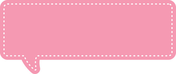 Pink Text Box Message Bubble