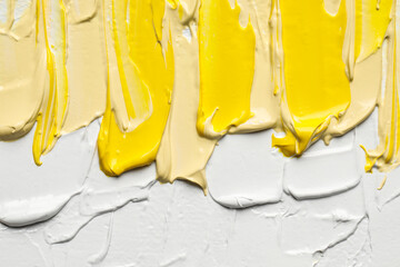 Beautiful strokes of colorful oil paints as background, closeup