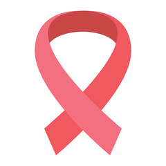 Awareness ribbon vector icon. Isolated ribbon worn to show support of a cause or group sign design.