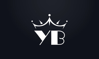 king crown logo design vector and extra bold queen symbol