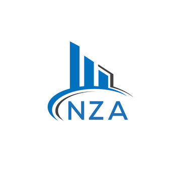 NZA letter logo. NZA blue image. NZA Monogram logo design for entrepreneur and business. NZA best icon.	
