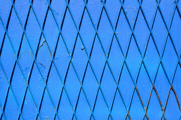 Blue fence detail