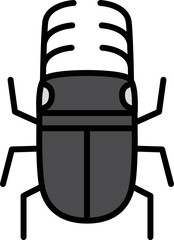 ミニ昆虫イラストアイコン クワガタ