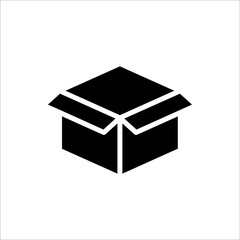 Box icon or logo in modern line style. Vector illustration on a white background.