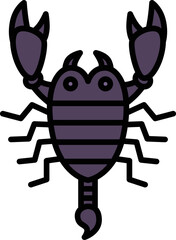 ミニ昆虫イラストアイコン 蠍