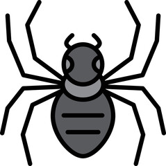 ミニ昆虫イラストアイコン 蜘蛛