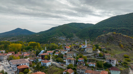 Fototapeta na wymiar The Village of Tarakli, at Sakarya Turkey, Famous with Traditional and Historic Turkish Houses