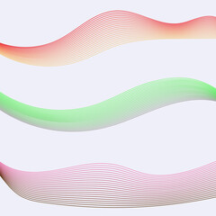 three rows of beautiful lines