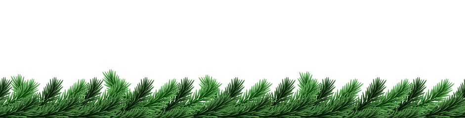 christmas branch on transparent background.