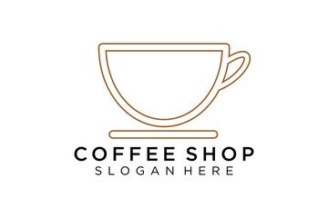 Coffee logotype. Minimalist coffee logo concept, fit for caffe, restaurant, packaging and coffee business. Illustration vector logo.