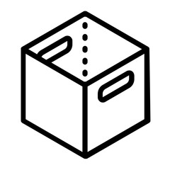 box cardboard container icon
