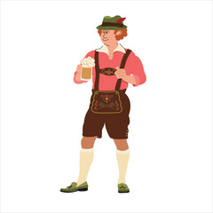 Bavarian man with beer - 548773399