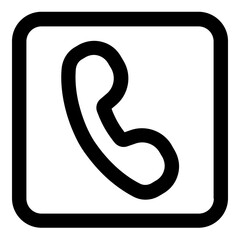 Naklejka premium phone call squared icon