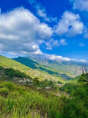 landscape with mountains and sky