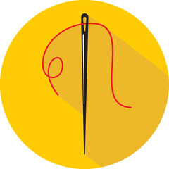 Needle icon isolated on white background. Vector illustration. 