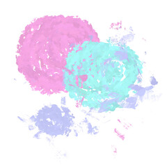 Abstract pink green purple painting decoration