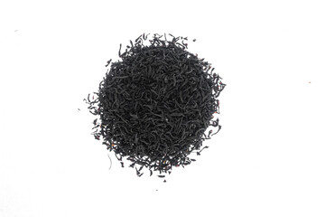 dry black tea top view 