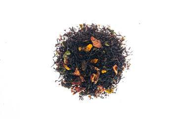 black tea with fruit pieces