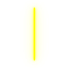 yellow neon stick on a white background