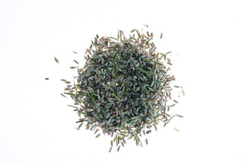 dry green tea top view 