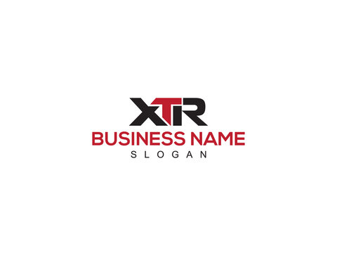 Typography XTR Letter Logo Design For Clothes or Any Type Of Business