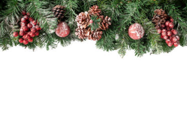 Christmas Background with xmas tree in border - Greeting card
