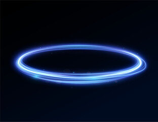 Light blue Twirl. Curve light effect of blue line. Luminous blue circle. Light blue pedistal, podium, platform, table. Vector PNG. Vector illustration	