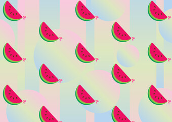 watermelon pattern sweet color background