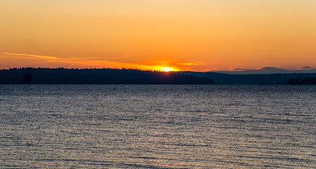 Fototapeta premium Puget Sound Mountain Sunset 3