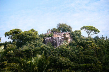 Naklejka premium Waterfall and Trees in Nice, France.