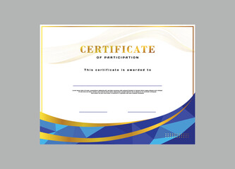 Simple professional certificate award template design