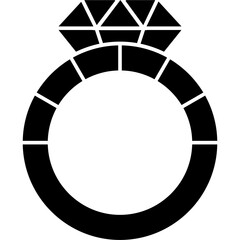 Naklejka premium Diamond Ring Icon
