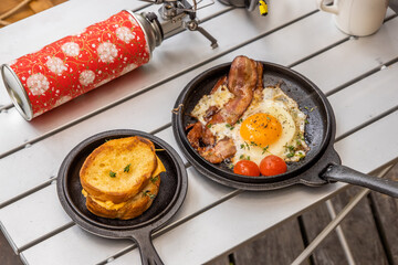  	アウトドア料理　Outdoor lunch at the cottage