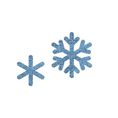 Watercolor hand painted illustration of snowflake. Isolated on transparent background
