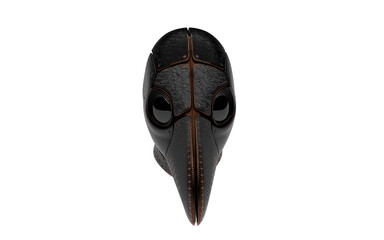 plague mask without hat on white background