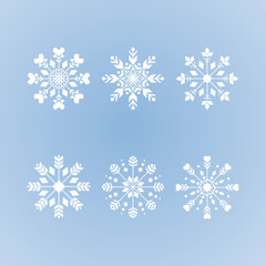 Fototapeta na wymiar Illustration of cute snowflake icons, perfect for office, banner, company, landing page, background, social media, wallpaper and more