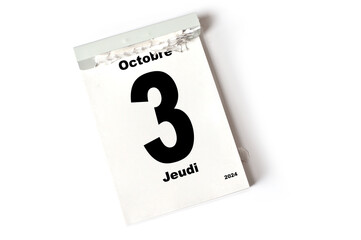  3 Octobre 2024