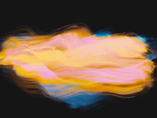 Oil paint brushes background with abstract shapes