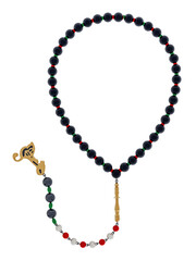 Praying beads on transparent background.