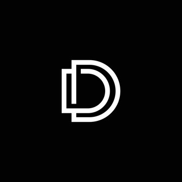 DD initial modern monogram logo design 