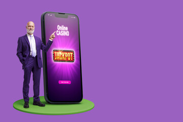 Online casino games on smartphone