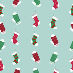 Cute Christmas pattern. Illustration for cards, posters, flyers.