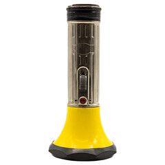 a single yellow retro torch