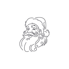 Santa Claus Head Line logo