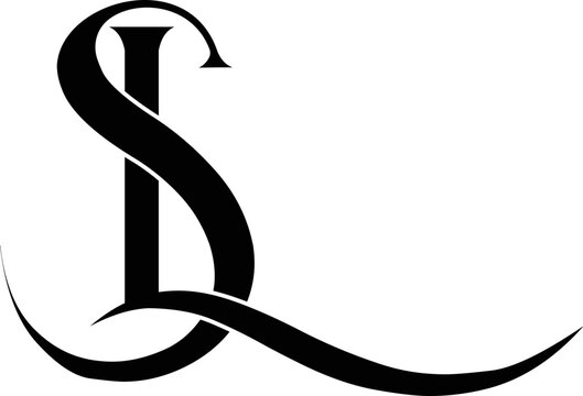 SL, LS initial lettering monogram logo design 