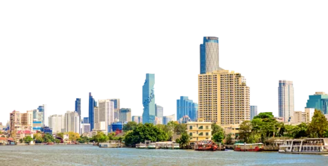Möbelaufkleber Picture of a city with many tall buildings. Bangkok city building. with clipping path © I LOVE PNG
