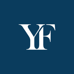 YF initial modern minimal luxury fashionable lettering logo design 