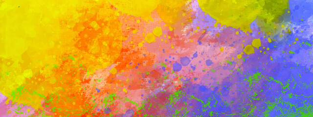 A Colorful Brushed Painted Abstract Background  watercolor illustration background ,Paint stains with spots, blots, grains, splashes. Colorful wallpaper.