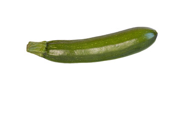 zucchini isolate. Fresh green zucchini on a white background. Green Zucchini Isolate