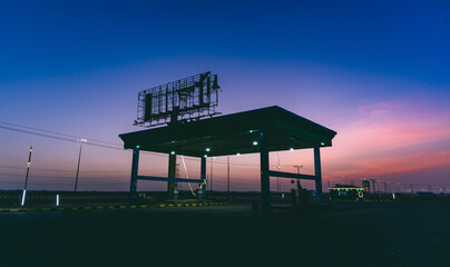 petrol station